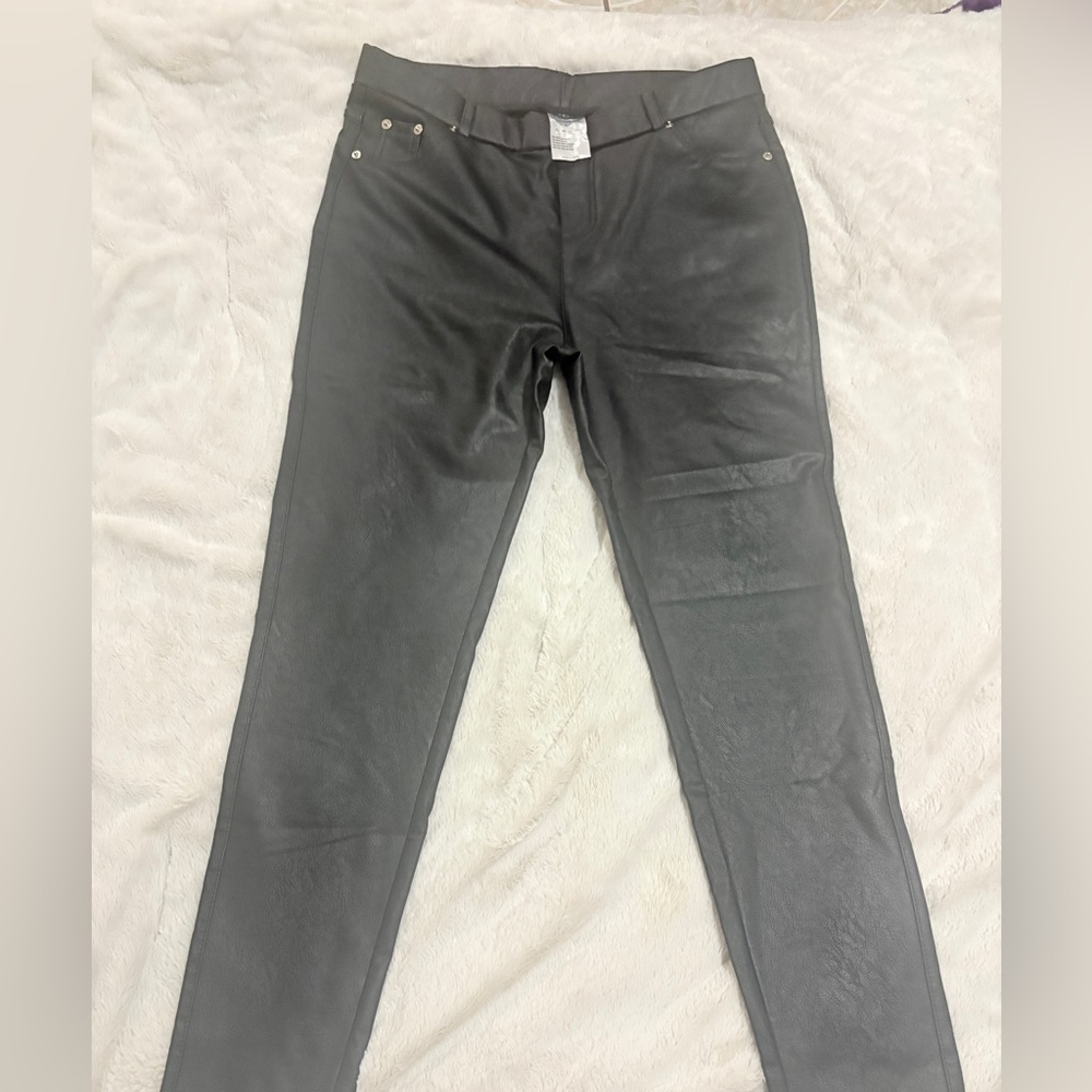 Black Women’s Faux Leather Skinny Jeans